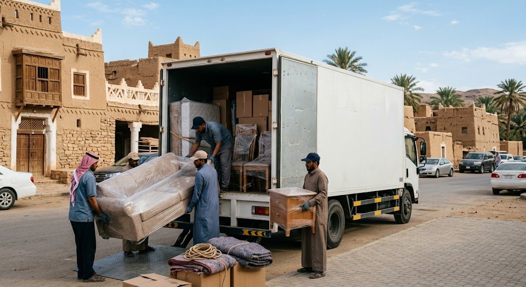 أفضل خدمات نقل اثاث حي شهار بالطائف مع الفك والتغليف